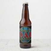 Étiquette Pour Bouteilles De Bière Le plus grand papa du monde (Devant)