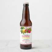 Étiquette Pour Bouteilles De Bière Lemonade de framboise rouge (Devant)