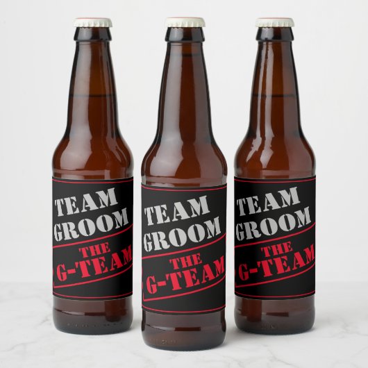 Étiquette Pour Bouteilles De Bière L'équipe G-Team (Bouteilles)