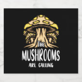 Étiquette Pour Bouteilles De Bière Les Champignons Appelent (Étiquettes simples)