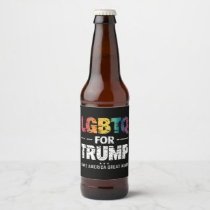 ÉTIQUETTE POUR BOUTEILLES DE BIÈRE LGBTQ POUR TRUMP GAY LESBIENNE POUR TRUMP 2024 