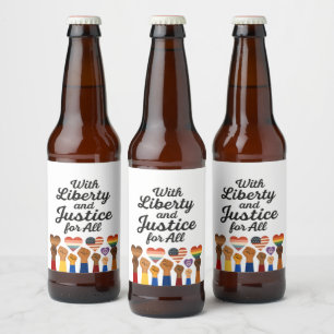 Étiquette Pour Bouteilles De Bière Liberté et justice pour tous pour la liberté de pr