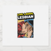 Étiquette Pour Bouteilles De Bière Live Laugh Lesbian (Étiquettes simples)