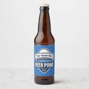 Étiquette Pour Bouteilles De Bière Logo de championnat de Beer Pong personnalisable
