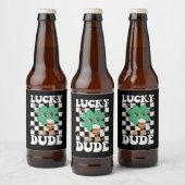 Étiquette Pour Bouteilles De Bière Lucky Dude Shamrock Jour de la Saint Patrick irlan (Bouteilles)