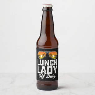 Étiquette Pour Bouteilles De Bière Lunch Lady Off Duty Lunettes de soleil Dernier jou