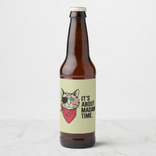 Étiquette Pour Bouteilles De Bière Madame le Président du temps 2024 Rassemblement Ka