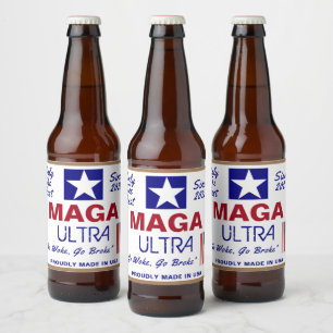 Étiquette Pour Bouteilles De Bière Maga Ultra