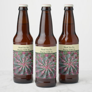 Étiquette Pour Bouteilles De Bière Maison Merci rouge vert Cactus Sud-ouest