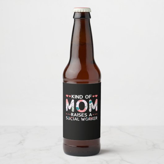 Étiquette Pour Bouteilles De Bière Maman Est Un Peu Maman (Devant)