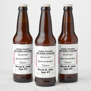 Étiquette Pour Bouteilles De Bière Marche Faire-part de basket-ball