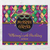 Étiquette Pour Bouteilles De Bière Mardi Gras ! Célébration (Étiquettes simples)