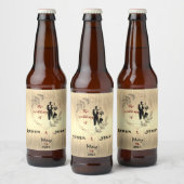 Étiquette Pour Bouteilles De Bière Mariage argenté (Bouteilles)