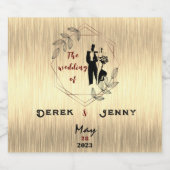 Étiquette Pour Bouteilles De Bière Mariage argenté (Étiquettes simples)