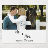 Étiquette Pour Bouteilles De Bière Mariage avec photo (Étiquettes simples)