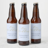 Étiquette Pour Bouteilles De Bière Mariage bleu opulent (Bouteilles)