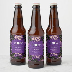 Étiquette Pour Bouteilles De Bière Mariage Botanique Fantastique aux Gardenias Classi