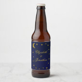 Étiquette Pour Bouteilles De Bière Mariage céleste du ciel nocturne (Devant)