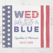 Étiquette Pour Bouteilles De Bière Mariage de jardin informel blanc et bleu (Étiquettes simples)