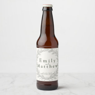 Étiquette Pour Bouteilles De Bière Mariage Elven Silverleaf