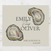 Étiquette Pour Bouteilles De Bière Mariage Oyster Shells (Étiquettes simples)
