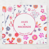 Étiquette Pour Bouteilles De Bière Mariage rose (Étiquettes simples)