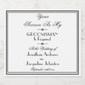 Étiquette Pour Bouteilles De Bière Mariage Serez-Vous Mon Groomsman Proposition Moder (Étiquettes simples)