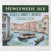 Étiquette Pour Bouteilles De Bière Mariage vénitien (Étiquettes simples)