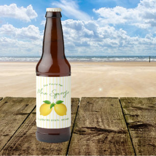 Étiquette Pour Bouteilles De Bière Mariée au citron Main Squeeze
