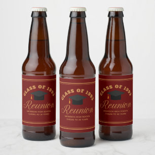 Étiquette Pour Bouteilles De Bière Maroon Gold High School Réunion Parti personnalisé