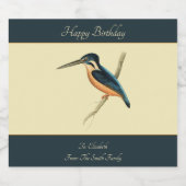 Étiquette Pour Bouteilles De Bière Martin-pêcheur asiatique (Étiquettes simples)