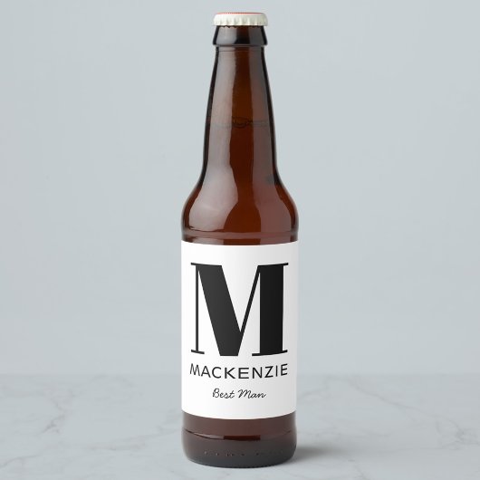 Étiquette Pour Bouteilles De Bière Meilleur nom de monogramme