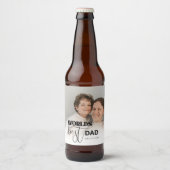 Étiquette Pour Bouteilles De Bière Meilleur papa du monde (Devant)