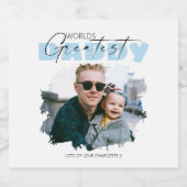 Étiquette Pour Bouteilles De Bière Meilleur papa du monde | Photo (Étiquettes simples)