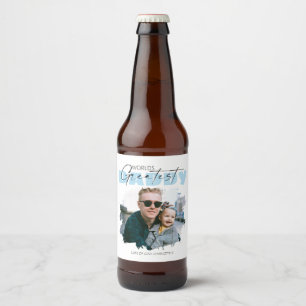 Étiquette Pour Bouteilles De Bière Meilleur papa du monde Photo