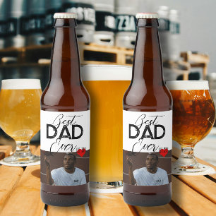 Étiquette Pour Bouteilles De Bière Meilleur papa Jour des pères Cadeau à la mode Pers