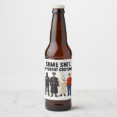Étiquette Pour Bouteilles De Bière Même Costume Différent (Devant)