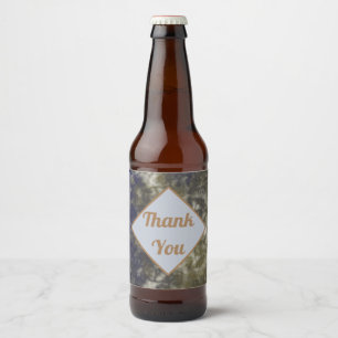 Étiquette Pour Bouteilles De Bière Merci Bleu Abstrait Hommes Brown