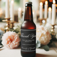 Merci Mariage minimaliste simple blanc sur noir