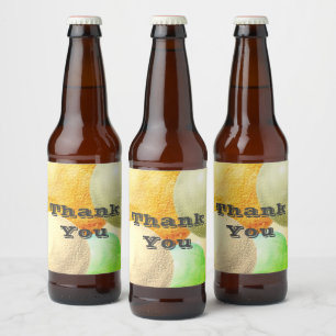 Étiquette Pour Bouteilles De Bière Merci Pastel Cercles Appréciation colorée