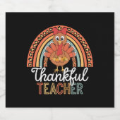 Étiquette Pour Bouteilles De Bière Merci Professeur Béni Thanksgiving School (Étiquettes simples)