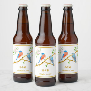 Étiquette Pour Bouteilles De Bière Merles bleus