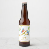 Étiquette Pour Bouteilles De Bière Merles bleus (Devant)