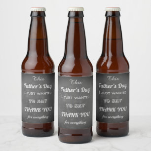 Étiquette Pour Bouteilles De Bière Message frais de Merci de fête des pères