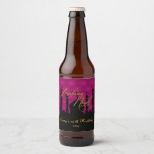 Étiquette Pour Bouteilles De Bière Mille et une nuits magenta et magnifiques