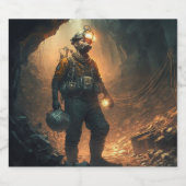 Étiquette Pour Bouteilles De Bière Mines dangereuses (Étiquettes simples)