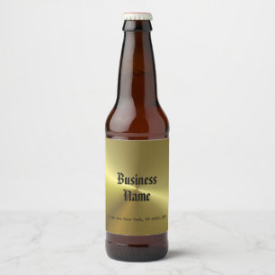 Étiquette Pour Bouteilles De Bière Modèle de script manuscrit Gold Look Old Style