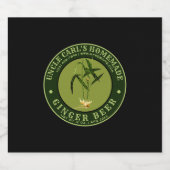 Étiquette Pour Bouteilles De Bière Modèle Étiquette de bières Ginger maison vintage (Étiquettes simples)