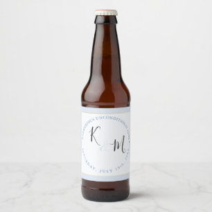 Étiquette Pour Bouteilles De Bière Moderne minimaliste 🤵 élégant Mariage simple
