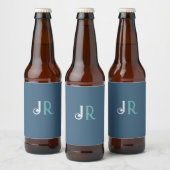Étiquette Pour Bouteilles De Bière Monogramme de nom personnalisé (Bouteilles)